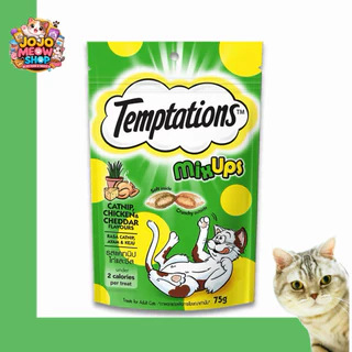 “ Temptations 75g ขนมแมวขายดี ทูน่า/ไก่ กินง่าย แมวชอบ”