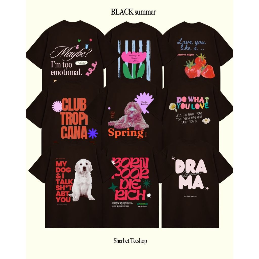 T-Shirt S-2XL collection รวมลายเสื้อยืด summer2026/SherbetTeeshop🌸