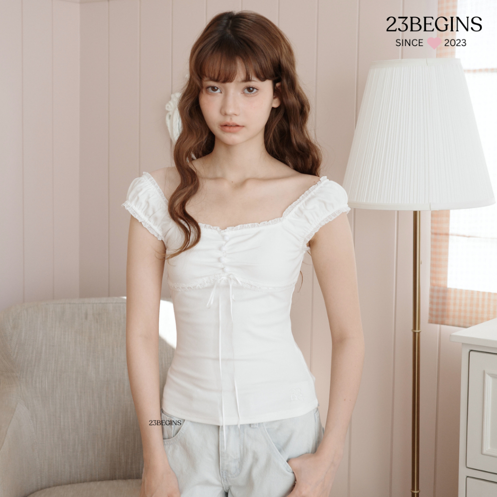 Ashly เสื้อกล้ามลูกไม้ ผ้านิ่มมาก (0040)
