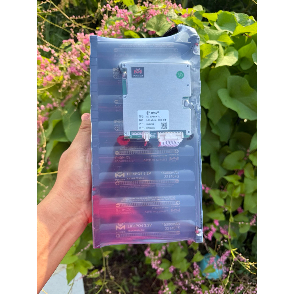 LiFePO4 Battery 16s 51.2v  สามารถใช้กับรถไฟฟ้า 48v ได้   M - power ของแท้ แบตดำ