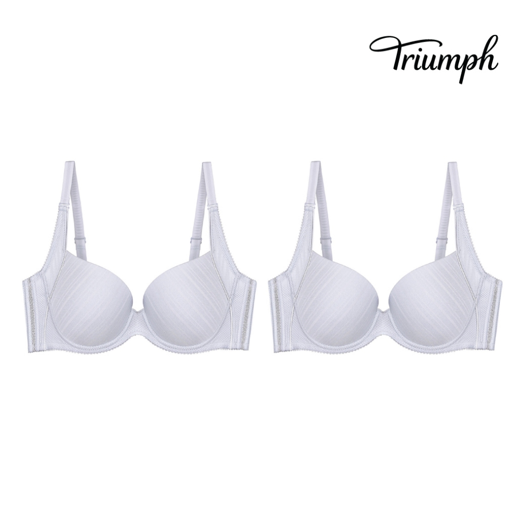 Summer Set Triumph เสื้อชั้นในมีโครงแบบไม่ดันทรง เสริมไซด์ซัพพอร์ท รุ่น Pure Invisible WHP รหัส 10188657 สีฟ้าเทา 6227