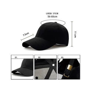 Cotton Cap หมวกแก๊ป Unisex ทรงเบสบอลสีพื้นเกาหลี หมวกกันแดด คุณภาพดี วัสดุอย่างดี รหัสA11 มีให้เลือกหลายสี