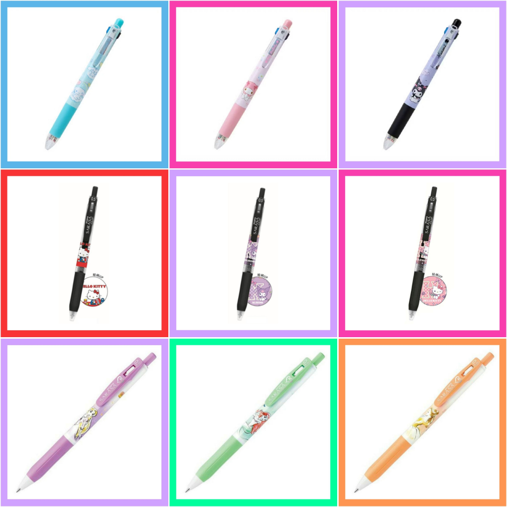 💛 แท้ 100% ปากกา Sarasa 4+1 X Disney Sanrio 0.5 mm 💙 ปากกา แอเรียล Sarasa Sanrio Disney pen ปากกาสี 