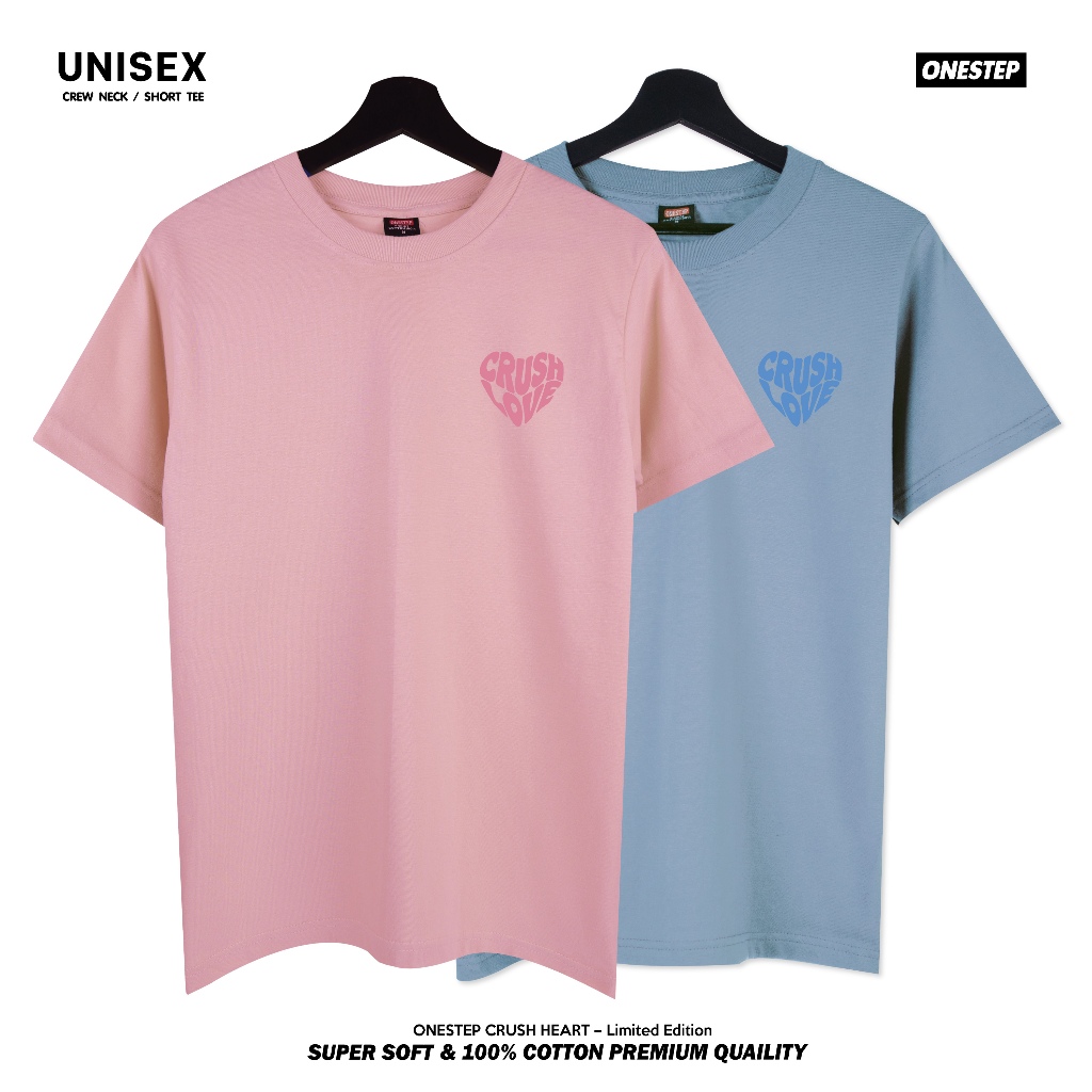 ผ้า cotton แท้ 100% [Super Soft] อย่างดี หนานุ่ม ใส่สบาย ไม่ร้อน ลาย 291 CRUSH LOVE  - Man ผู้ชาย Women ผู้หญิง Clothing