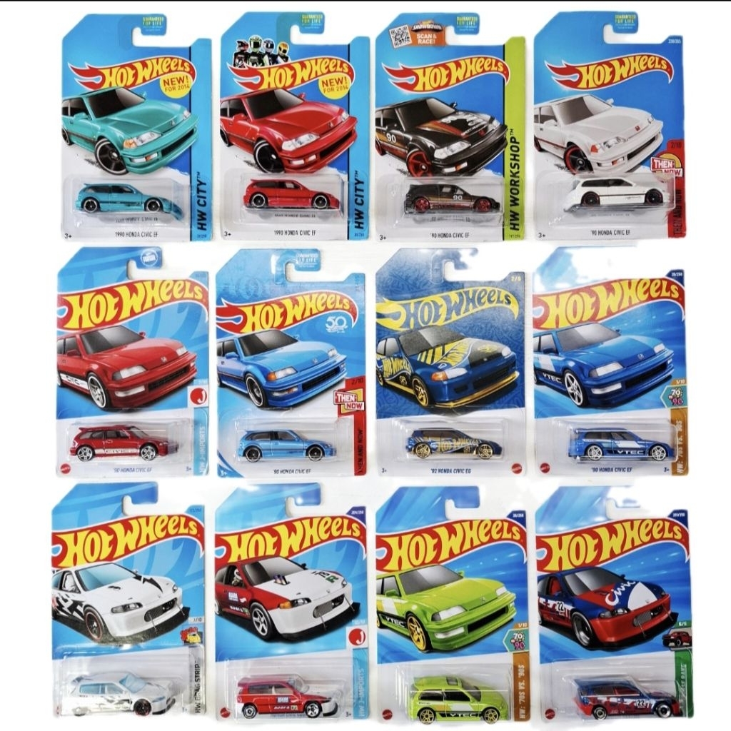 Hot wheels Honda civic 3 doors เลือกแบบได้