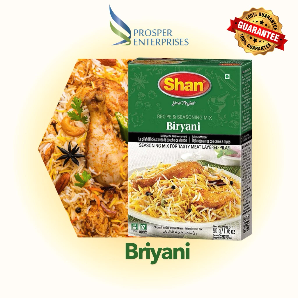 Shan Biryani Masala 50g | ผงทำข้าวหมกบริยานี | เครื่องเทศอินเดีย/ปากีสถาน | Biryani Spice Mix | Halal