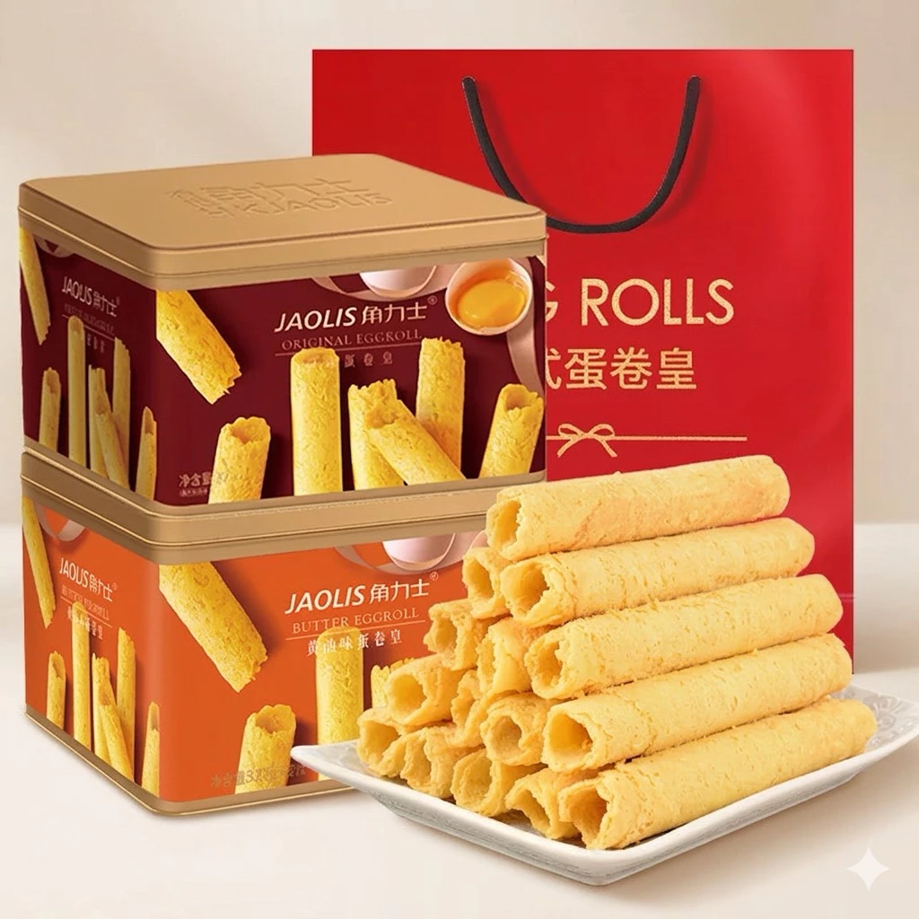 JAOLIS โรลไข่เค็ม เนยแท้ หอมกรอบละมุน แบรนด์ดังฮ่องกง แท้ [ พร้อมส่งจากไทย ] พร้อมถุงของขวัญ