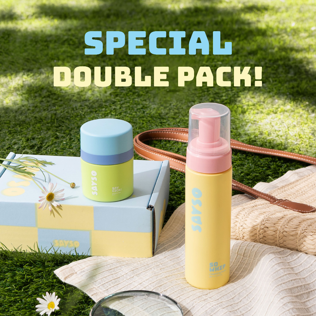SAYSO | Special Double Pack | เซตดูแลผิวแบบครบวงจร โฟมล้างหน้า SOWHIP + มอยส์เจอร์ไรซ์เซอร์ SAYCICA  | Made In Korea