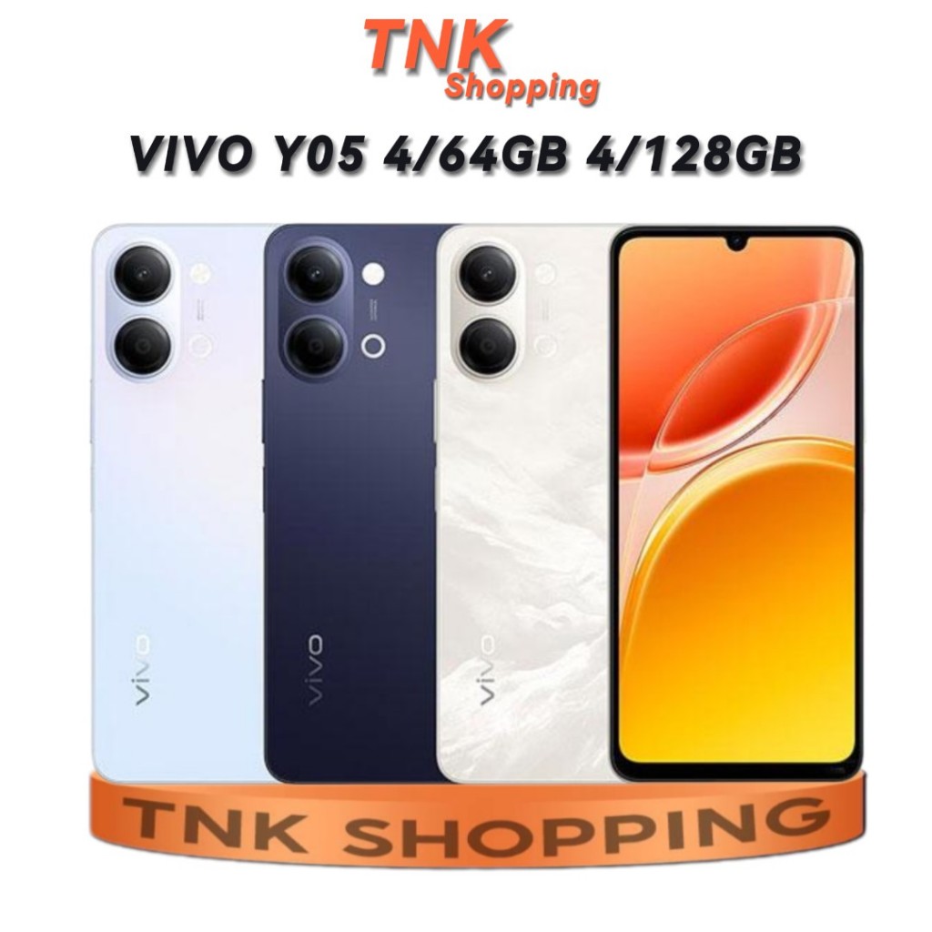 S/P VIVO Y05 4/64GB 4/128GB Unisoc T7225 แบตเตอรี่ 6,500 mAh (Standard Battery) รับประกันศูนย์ไทย