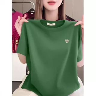 เสื้อยืดแขนสั้นสำหรับผู้หญิง คอลเลคชั่นฤดูร้อนปี 2026 ทรงหลวม ไซส์ใหญ่ คอกลม พิมพ์ลาย สไตล์ลำลอง อเนกประสงค์ ช่วยให้ดูผอ