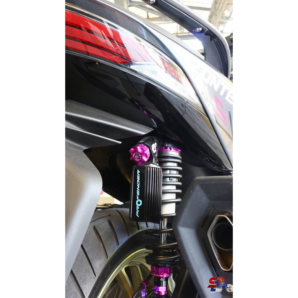 NEW สติ๊กเกอร์แต่งโช๊ค profender ครบชุด สีโครมเงา สีรุ้ง สวย สำหรับโช๊คคู่ ราคา ถูกที่สุด ดีลบีเคเค แกลเลอรีภาพที่ 8