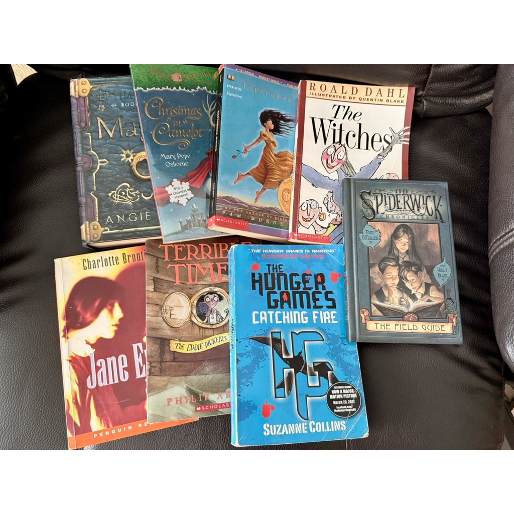 Lot หนังสือ 8 เล่ม (Hunger Games, Spider-Wick, etc)
