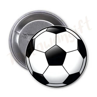 เข็มกลัดโลโก้ฟุตบอล ชุด Football LOGO (Fan made) ขนาด4.4 ซ.ม. แบบกลม