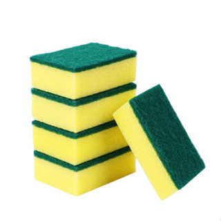 ฟองน้ำล้างจาน ฟองน้ำใยขัดสองประสงค์ ใช้คู่กับหม้อและกระทะ สะ…