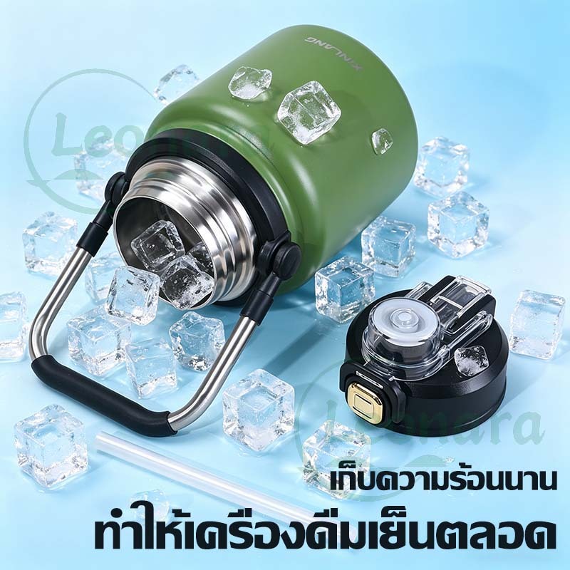 แก้วน้ำ เก็บอุณหภูมิ สแตนเลส316 แก้วเก็บความเย็น มีฝาปิด 1200/1500/1800ML แก้วน้ำ แก้วกาแฟ ทน ใช้ดี ใส่ร้อนเย็น พร้อมส่ง ราคา ถูกที่สุด ดีลบีเคเค แกลเลอรีภาพที่ 5