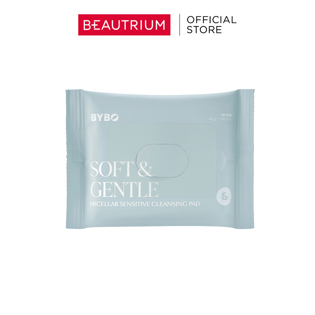 BYBO Soft & Gentle Micellar Sensitive Cleansing Pad 20Pads ผลิตภัณฑ์ทำความสะอาดผิวหน้า 45g
