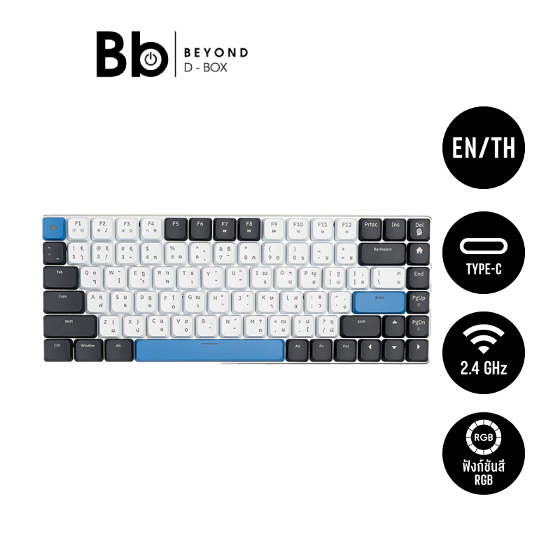 คีย์บอร์ดเกมมิ่ง Gconic A75 MKII Ultra Slim Mechanical Low profile by BB Beyond D-Box