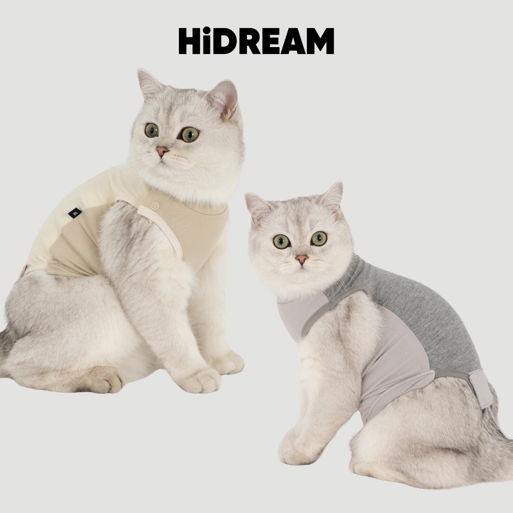 [ส่งด่วน] HiDREAM ชุดหลังผ่าตัดแมว Cat Recovery นุ่มยืดหยุ่น ป้องกันเลียแผล ใส่สบาย กระชับปลอดภัย