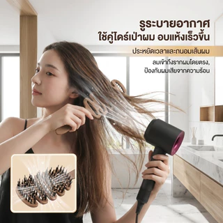 【1แถม1】หวีขนหมูป่าแท้ 100% จากเกาหลี ลดผมร่วง ลดไฟฟ้าสถิตย์ ยกโคนผม แก้ผมพันกัน นวดศีรษะ【Ready-COD】