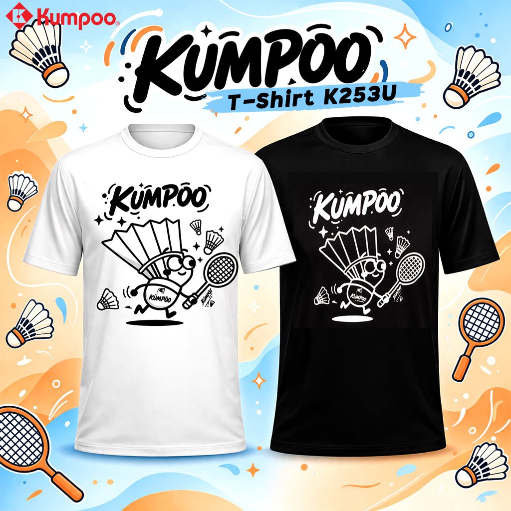 ส่งจากไทย🇹🇭 ของแท้ 100% เสื้อแบดมินต้นคอกลม Kumpoo รุ่น T-Shirt K253U New 2026