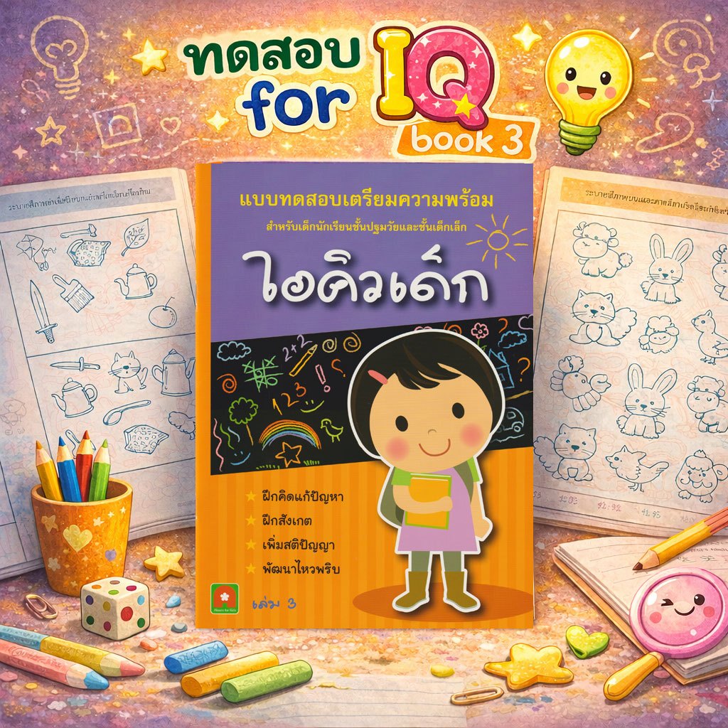 Aksaraforkids หนังสือเด็ก แบบฝึกหัด ไอคิวเด็ก เล่ม 3