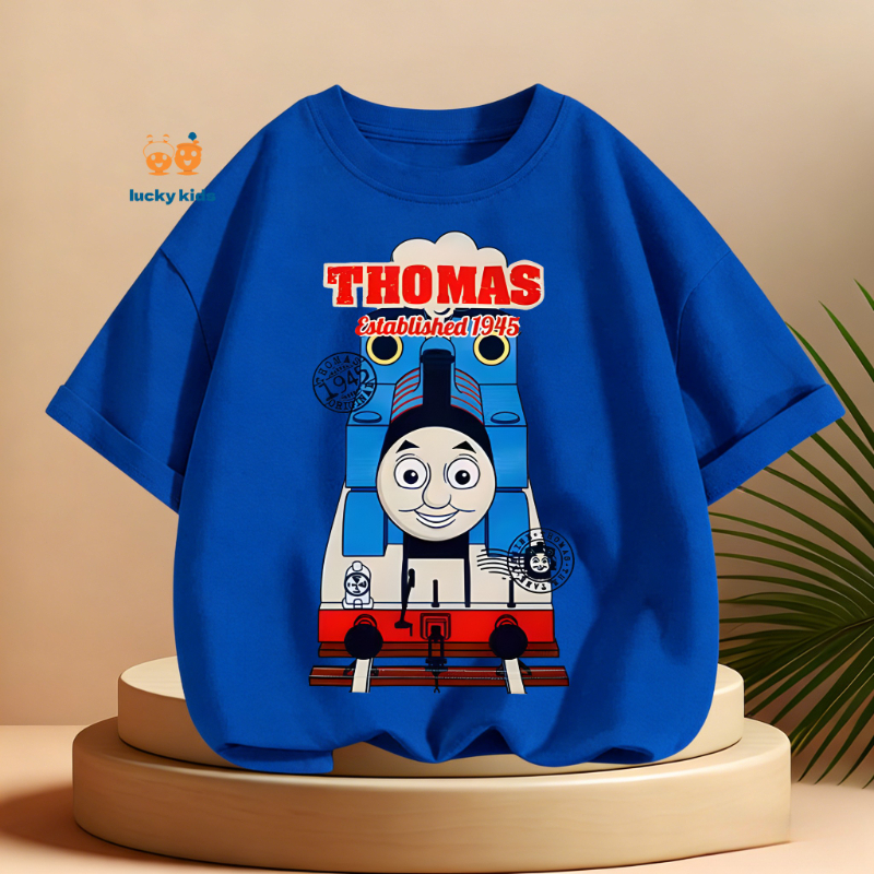 🔥 เสื้อยืดเด็ก thomas & friends-16☁️ผ้าฝ้าย 100% ระบายอากาศได้สบายและยืดหยุ่นไม่ง่ายที่จะเปลี่ยนรูปไม่จางหาย🎈LUCKY KIDS