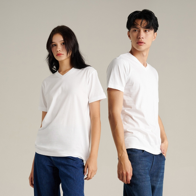 Mc JEANS (แม็คยีนส์) เสื้อยืดผู้หญิง เสื้อยืดแขนสั้น ทรงรีแลกซ์ Relax Fit T-Shirt มีให้เลือก 10 สี MTSPD63