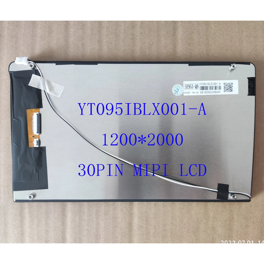 9.5 Inch LCD QLED Screen YT095IBLXL001 002 003 A B C 30Pin IPS 2K 1200*2000 With Touch Sensor Digiti