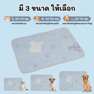 wen.W2 🐾 เตียงนอนสุนัขและแมว ผ้าไอซ์ซิลค์ ระบายอากาศ เย็นไม่ร้อน ใช้ได้ทุกฤดู รองนอนสัตว์เลี้ยง พื้นรองนอน ซักได้ นุ่มเป