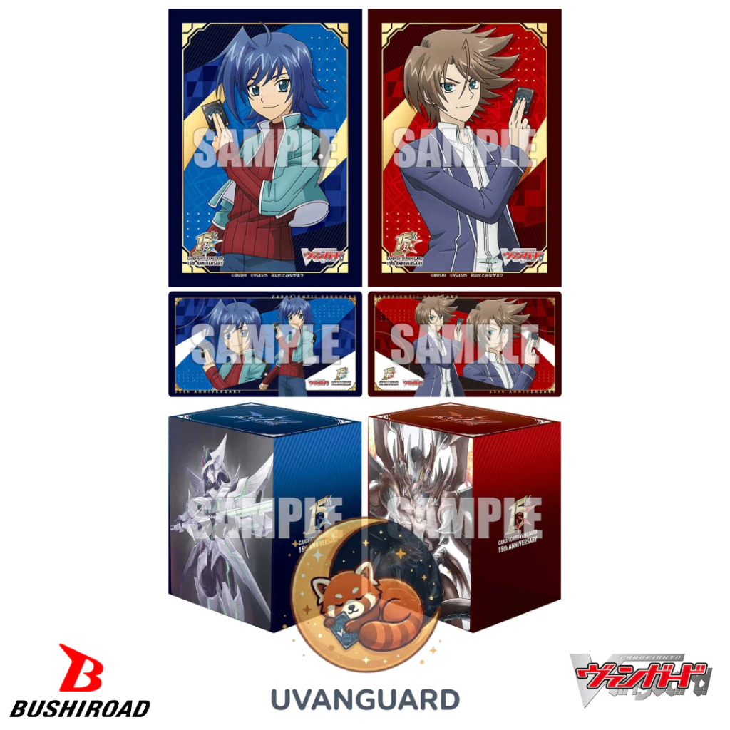 Bushiroad Sleeve Mini &Deck Holder V3 & Rubber Mat V2 Cardfight! Vanguard 15th Anniversary : Sendou Aichi, Kai Toshiki