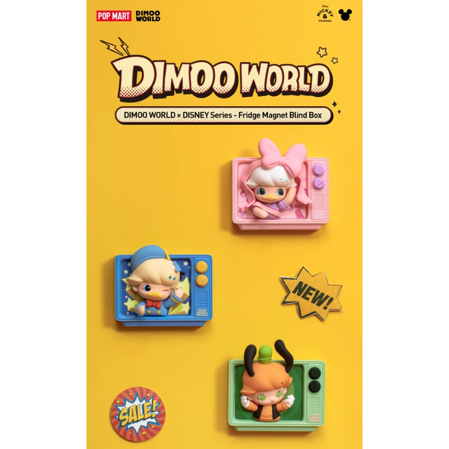 [SALE❗] พร้อมส่งจากไทย กล่องจุ่ม DIMOO WORLD × DISNEY Series-Fridge Magnet ของแท้100%