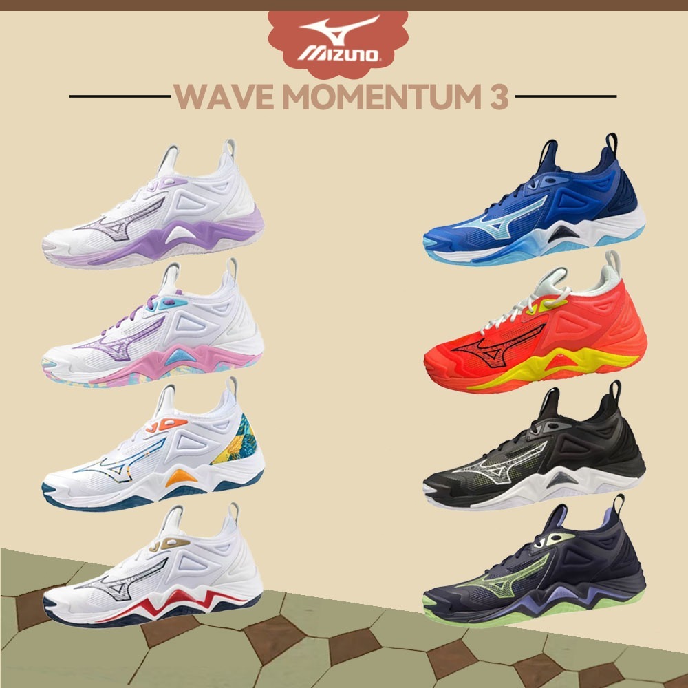 🚚[ของใหม่ แท้100%📍]Mizuno Wave Momentum 3  องเท้าวอลเลย์บอล Unisex ใช้งานได้ทั้งการฝึกซ้อมและการแข่งขัน❗️พรี /Size 36-45