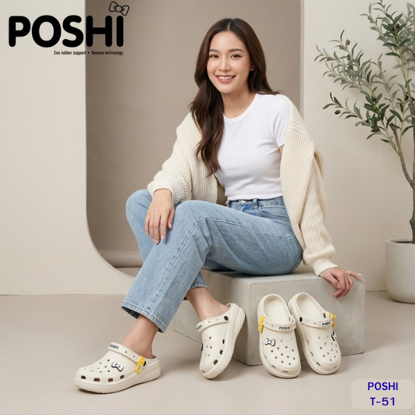 แบรนด์ POSHI รองเท้าผู้หญิง *แนะนำให้วัดเท้าก่อนสั่งซื้อทุกครั้ง หลีกเลี่ยงการคืนสินค้าทุกกรณี*