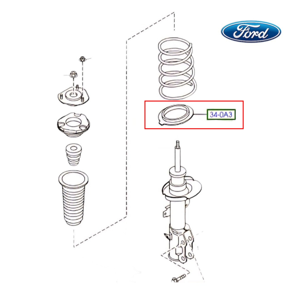 [แท้จากศูนย์ฟอร์ด] ยางรองสปริงโช๊คอัพ(AV5Z5A307A)