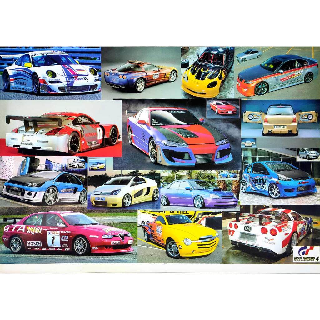 โปสเตอร์ เกมรถแข่ง อาบมัน Gran Turismo 4 2004 POSTER 14.4"x21" นิ้ว Drive Games Series Japan