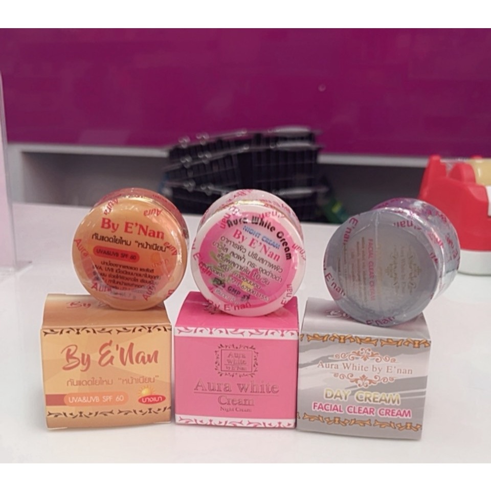 ⚠️ส่งด่วนทุกวัน⭐️⭐️COSMEth---ของแท้ ครีมออร่าไวท์ อีแนน (กล่องใหม่ หนีของปลอม)