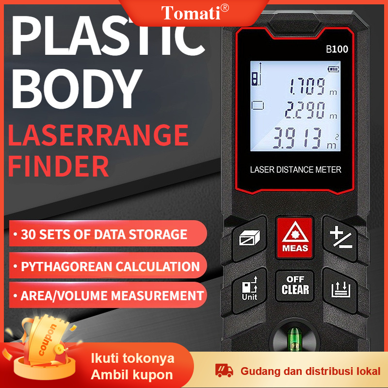 เครื่องวัดระยะ เลเซอร์วัดระยะ 80 เมตร เครื่องวัดระยะเลเซอร์ขนาดพกพา laser วัดระยะ ตลับเมตรดิจิตอลLas