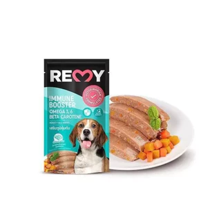 ( ยกโหล 12 ) ซอง REMY Dog เรมี่ สุนัข อาหารเปียกสำหรับสุนัขทุกสายพันธุ์ ขนาด110g