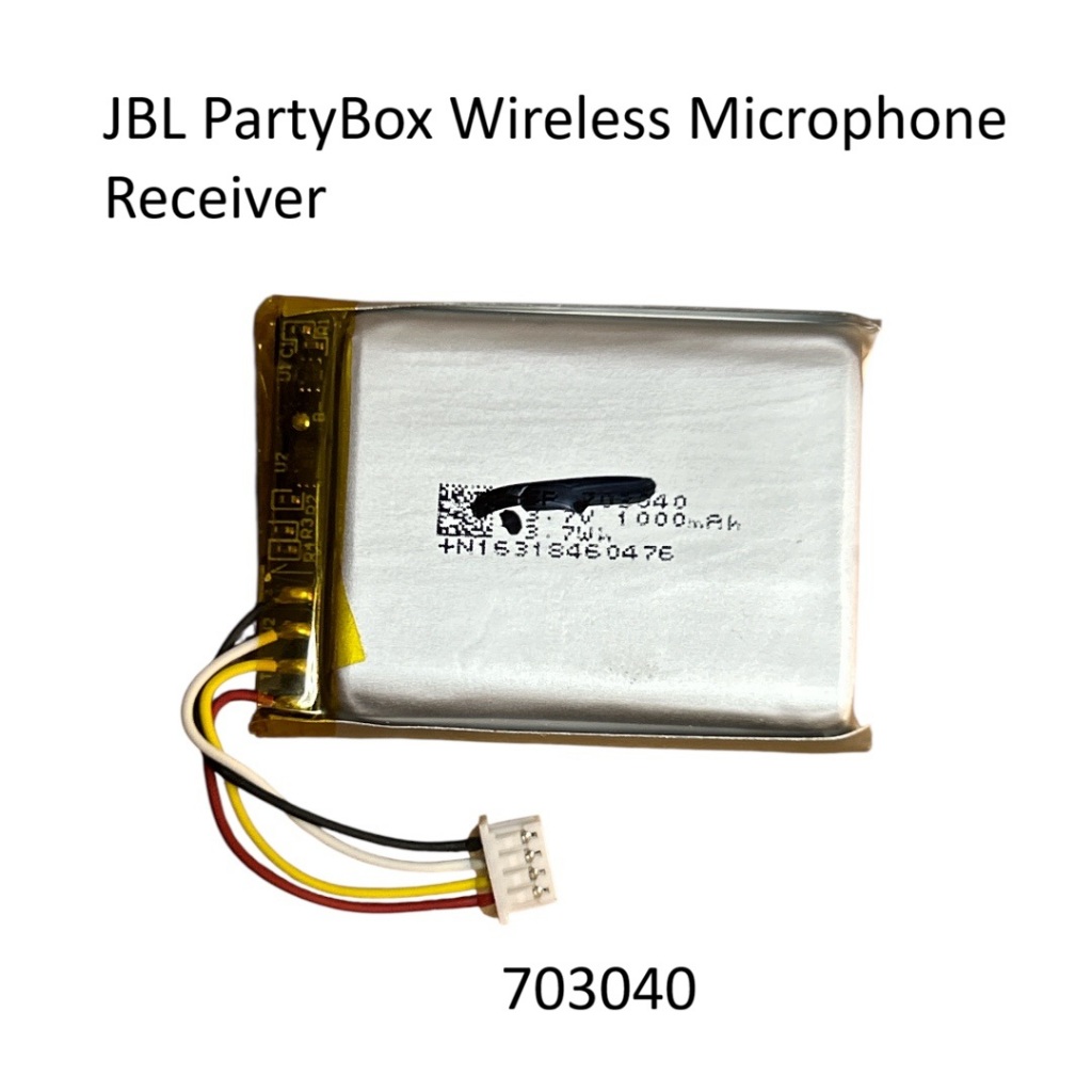 703040 แบตเตอรี่ 1000mAh สำหรับเครื่องรับไมโครโฟนไร้สาย JBL PartyBox แบบ 4 สาย