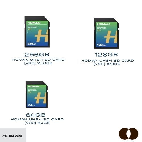 Homan UHS-I SD Card (V30)  256GB / 128GB / 64GB