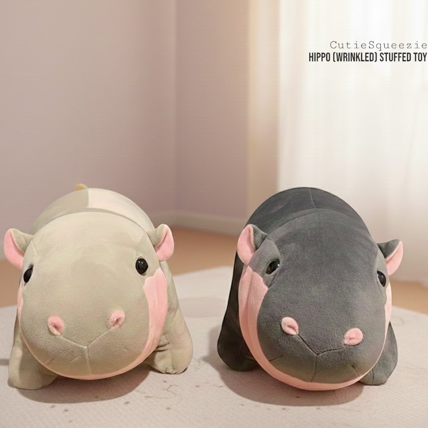 ตุ๊กตาฮิปโปคอย่น ไซส์ M Hippo (Wrinkled Neck) Stuffed Toy
