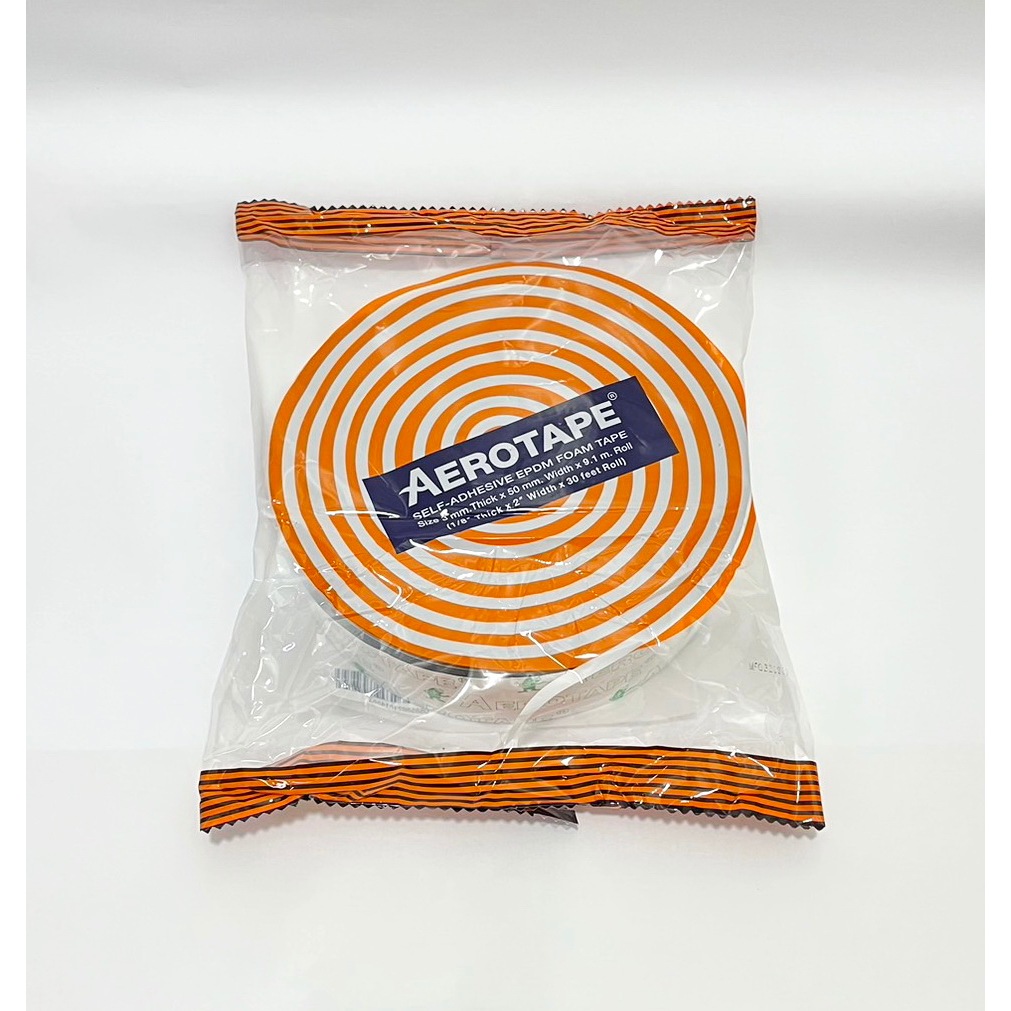 แอร์โรเทป (Aero Tape) เทปดำมีกาว กล่องสีส้ม (028007) (Shopee)