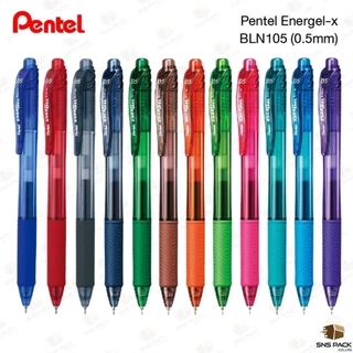 ปากกาหมึกเจล Pentel Energel-X รุ่น BLN105 & BL107 ขนาดหัว 0.5mm. & 0.7mm. (มีให้เลือก 12 สี)