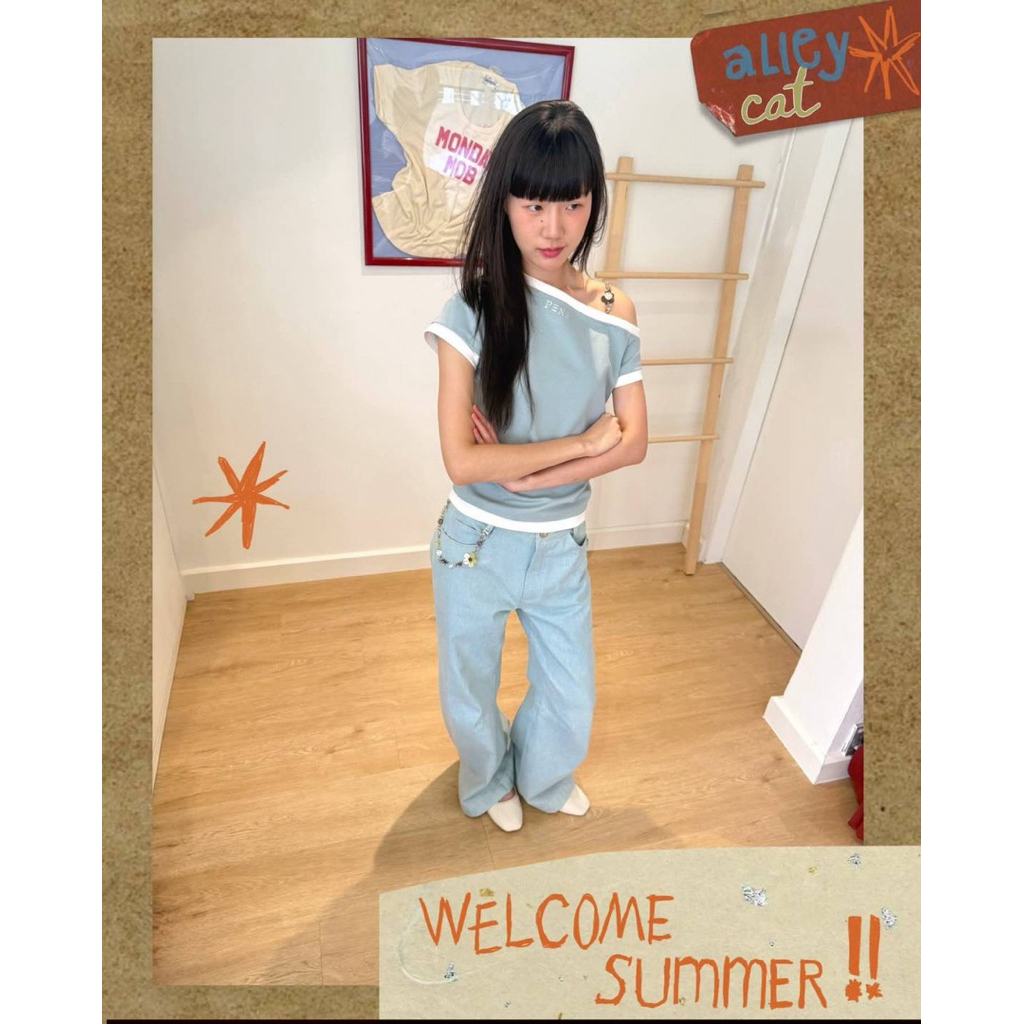 ALLEY CAT  BLUE-JEANS DENIM กางเกงยีนส์