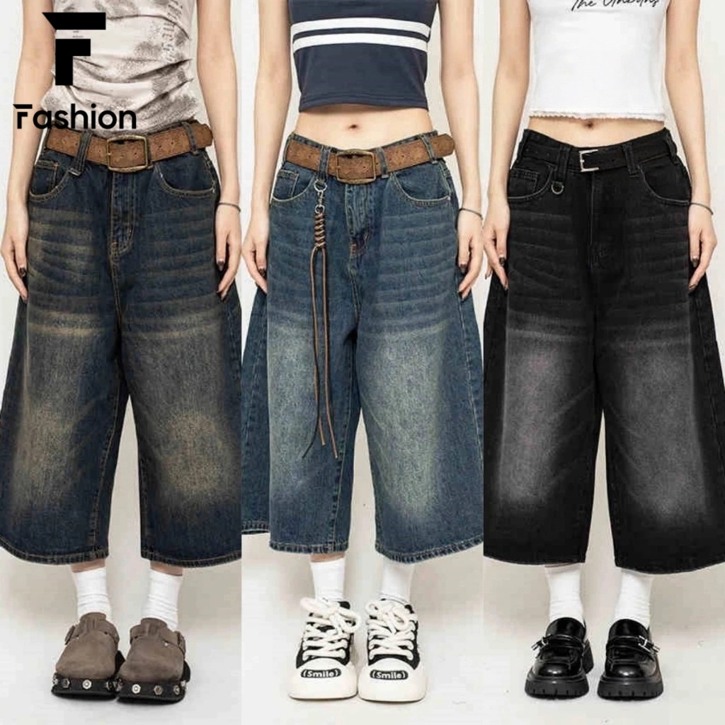 ถูกและดี! กางเกงยีนส์เอวสูง ขา7ส่วน ทรงกระบอก เเมชท์ง่ายกับทุกเสื้อ สไตล์เกาหลี มี4สี 💖