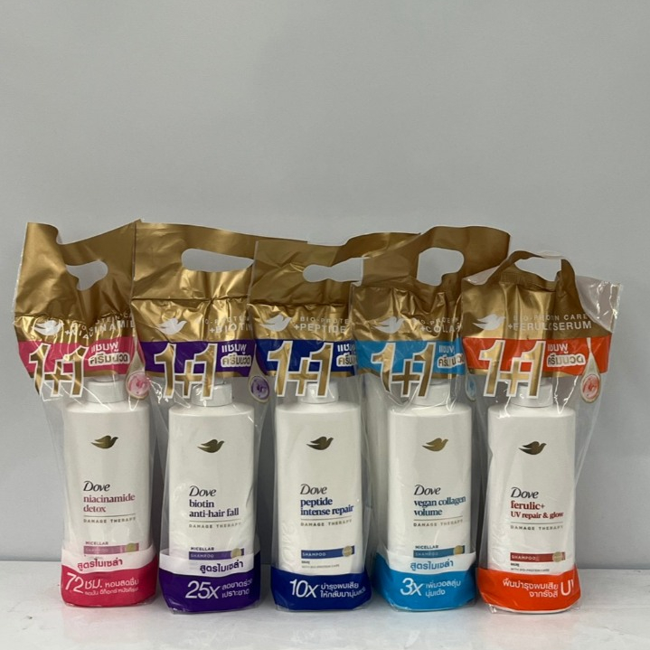 โดฟไมเซล่าแชมพูและครีมนวด (Dove Micellar)