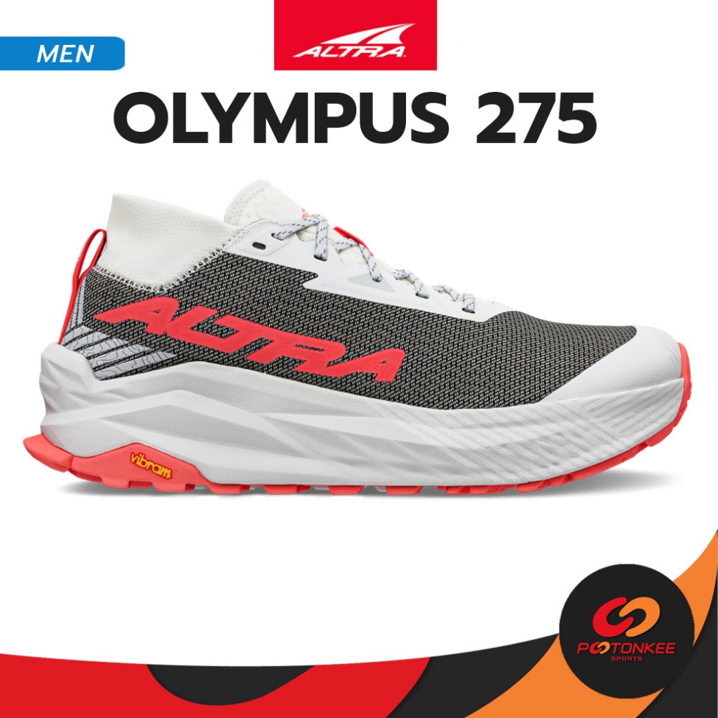Altra Men's Olympus 275 รองเท้าวิ่งเทรล พื้นVibram®  ซัพพอร์ทมาก สำหรับนักวิ่งระยะไกล