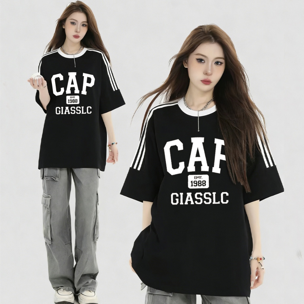 Q-605 เสื้อยืดโอเวอร์ไซส์ สไตล์เกาหลี เท่ๆ ใส่สบาย