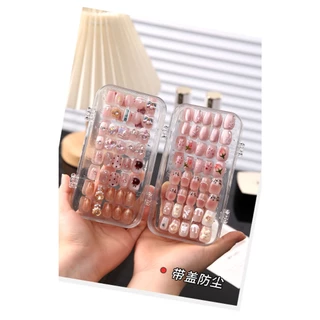 กล่องเก็บเล็บปลอม 3ชั้น สีใส กล่องเล็บปลอม กล่องโชว์ตัวอย่างลายเล็บ พกพาสะดวก
