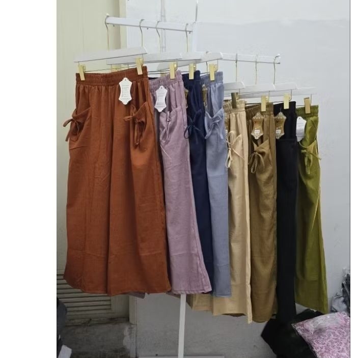 910-10 กางเกงขายาวผ้าลินินผสม